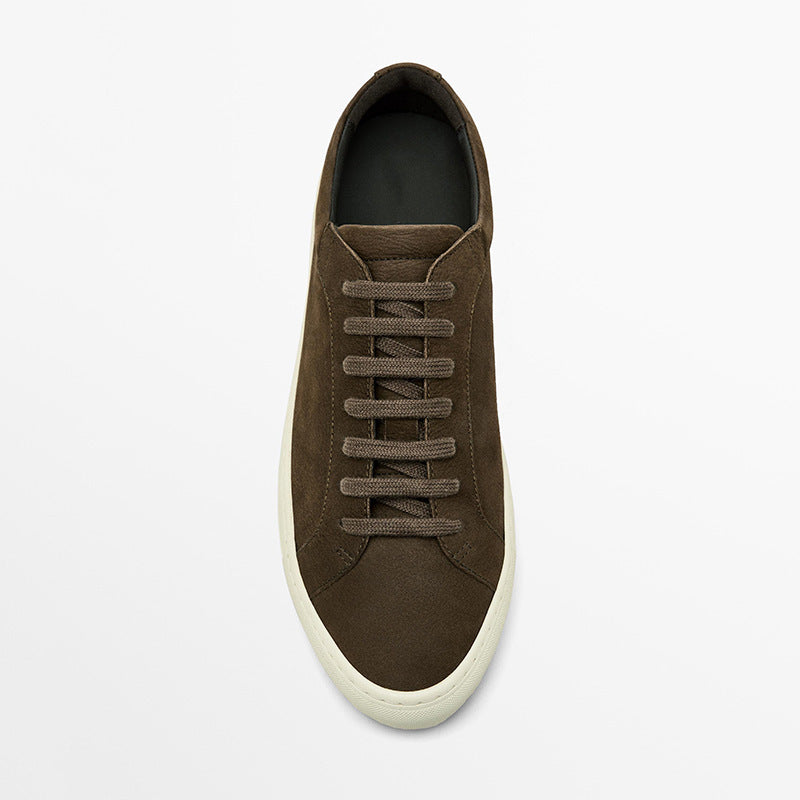 Lace-Up Leather Casual Sneakers