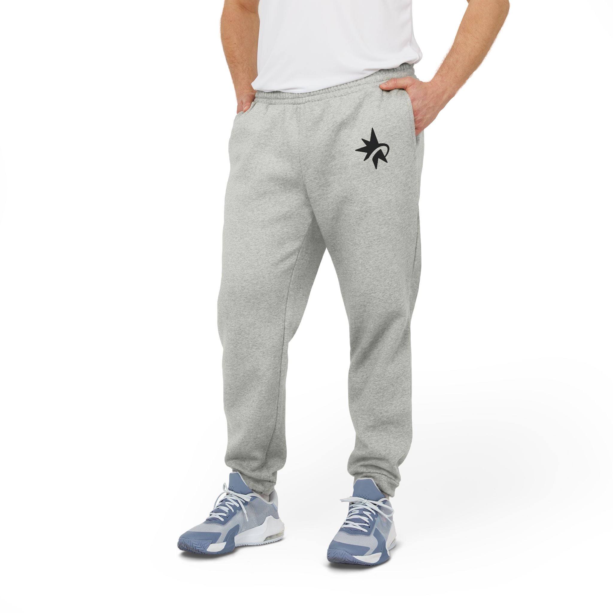 Adidas x NovaThread Fleece Joggers — Grey Cozy Athletic Sweatpants