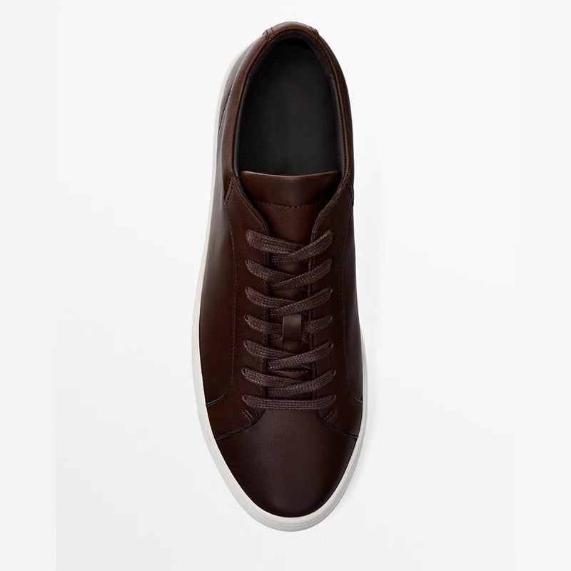 Lace-Up Leather Casual Sneakers