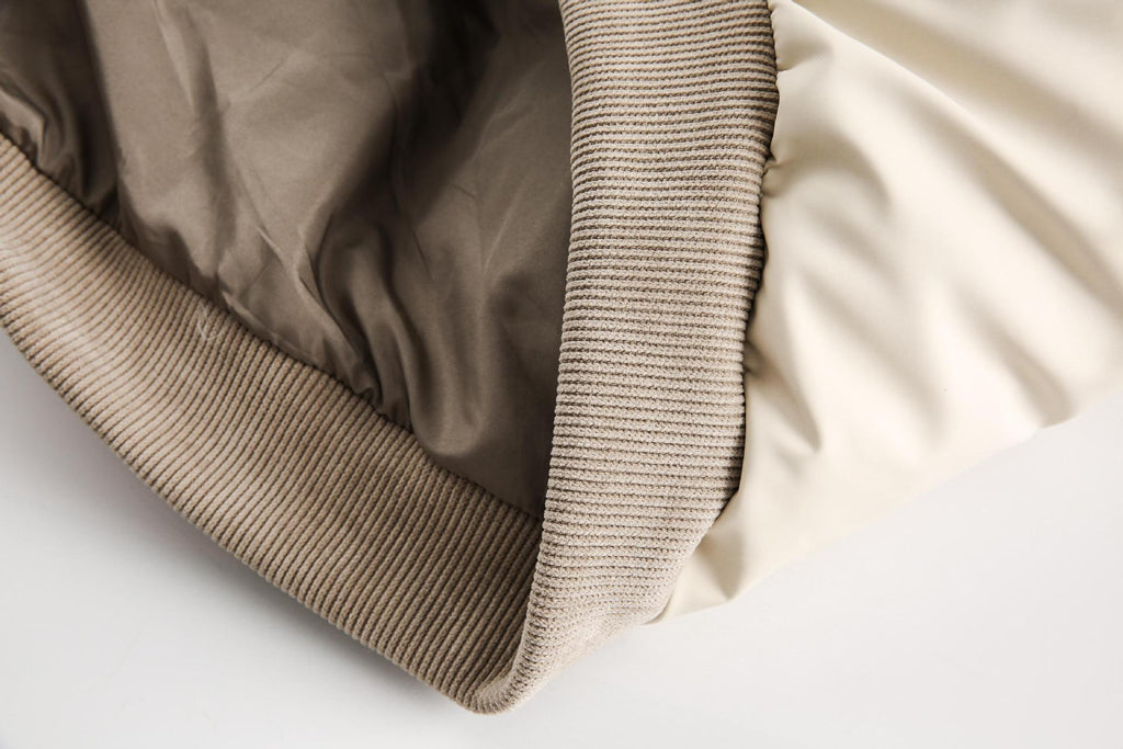 Unisex PU Stitching Cotton-Padded Jacket