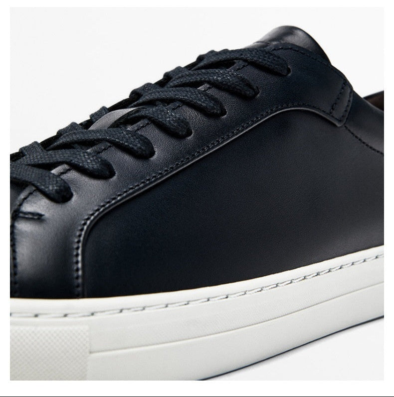Lace-Up Leather Casual Sneakers