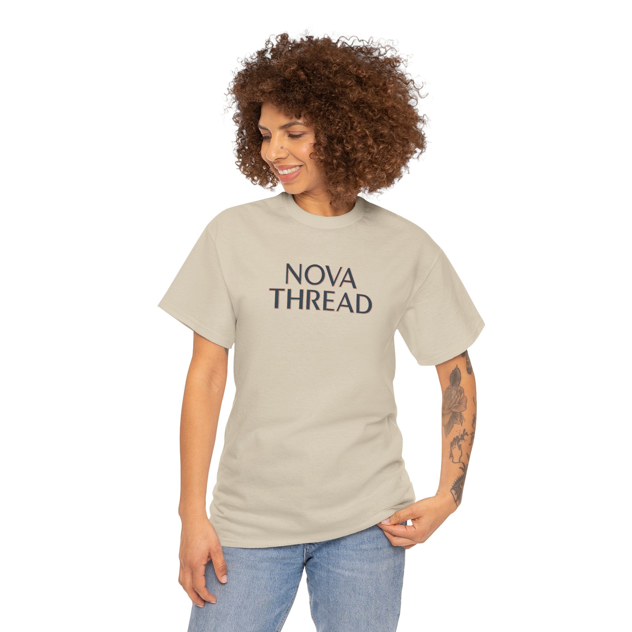 Nova Thread Graphic Tee — Minimal Logo Cotton T-Shirt for Everyday Wear