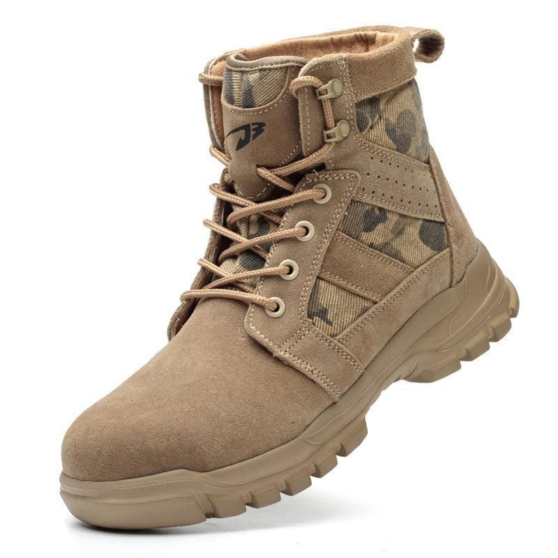 Combat Boots Male High Ankle Safety Shoes