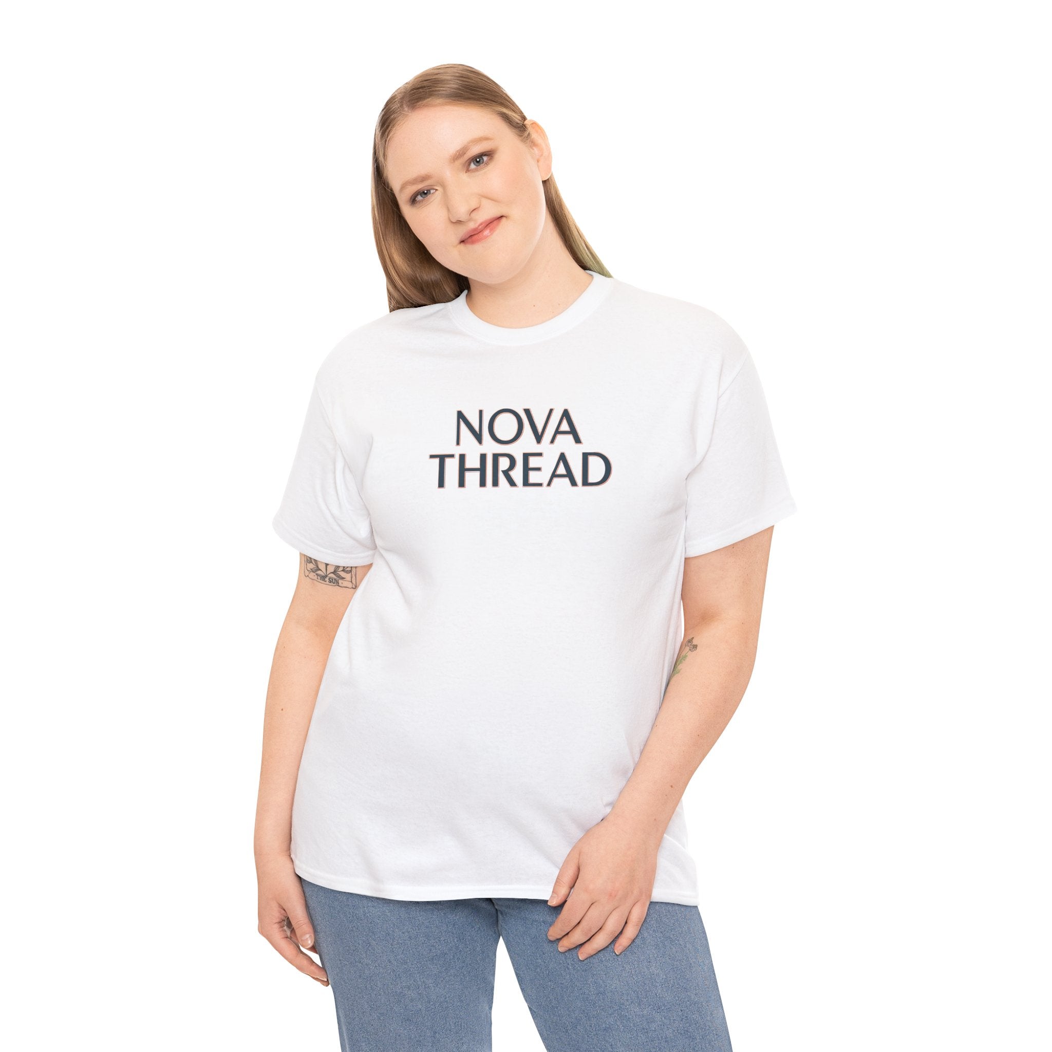 Nova Thread Graphic Tee — Minimal Logo Cotton T-Shirt for Everyday Wear
